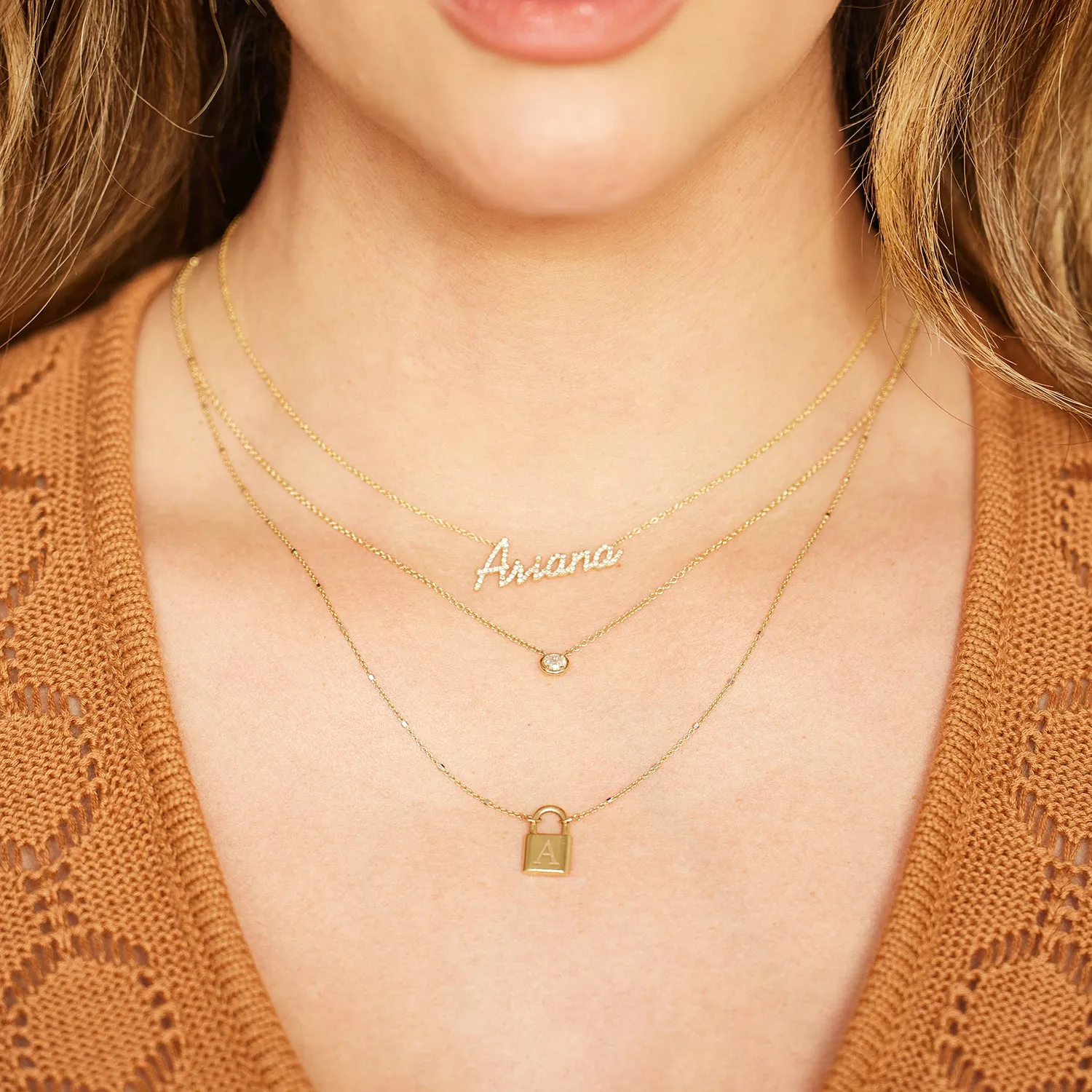 Round Diamond Solitaire Necklace