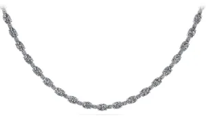 Rounds and Ovals Diamond Necklace with 19.01 ct.(finished) 5x3mm, 1.7mm