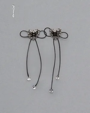 Sadie Bow Earrings in Silver