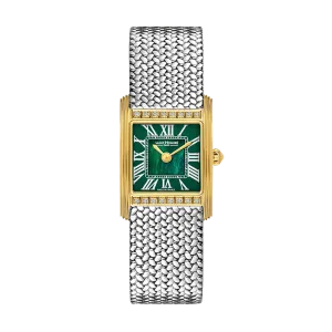 Saint Honore Palais Royal Women's Green MOP Dial Gold case Silver Mesh Bracelet Watch