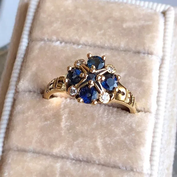 Sapphire & Diamond Ring