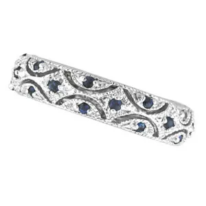 SAPPHIRE ETERNITY BAND RING 14K GOLD (0.38 CTW)