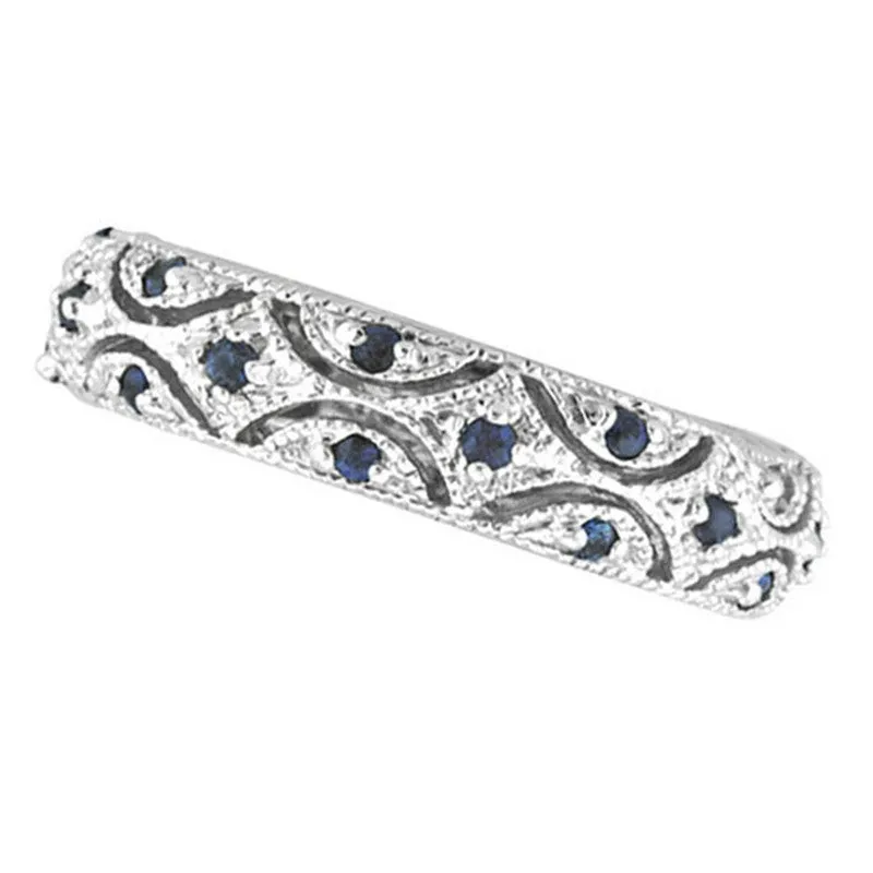 SAPPHIRE ETERNITY BAND RING 14K GOLD (0.38 CTW)