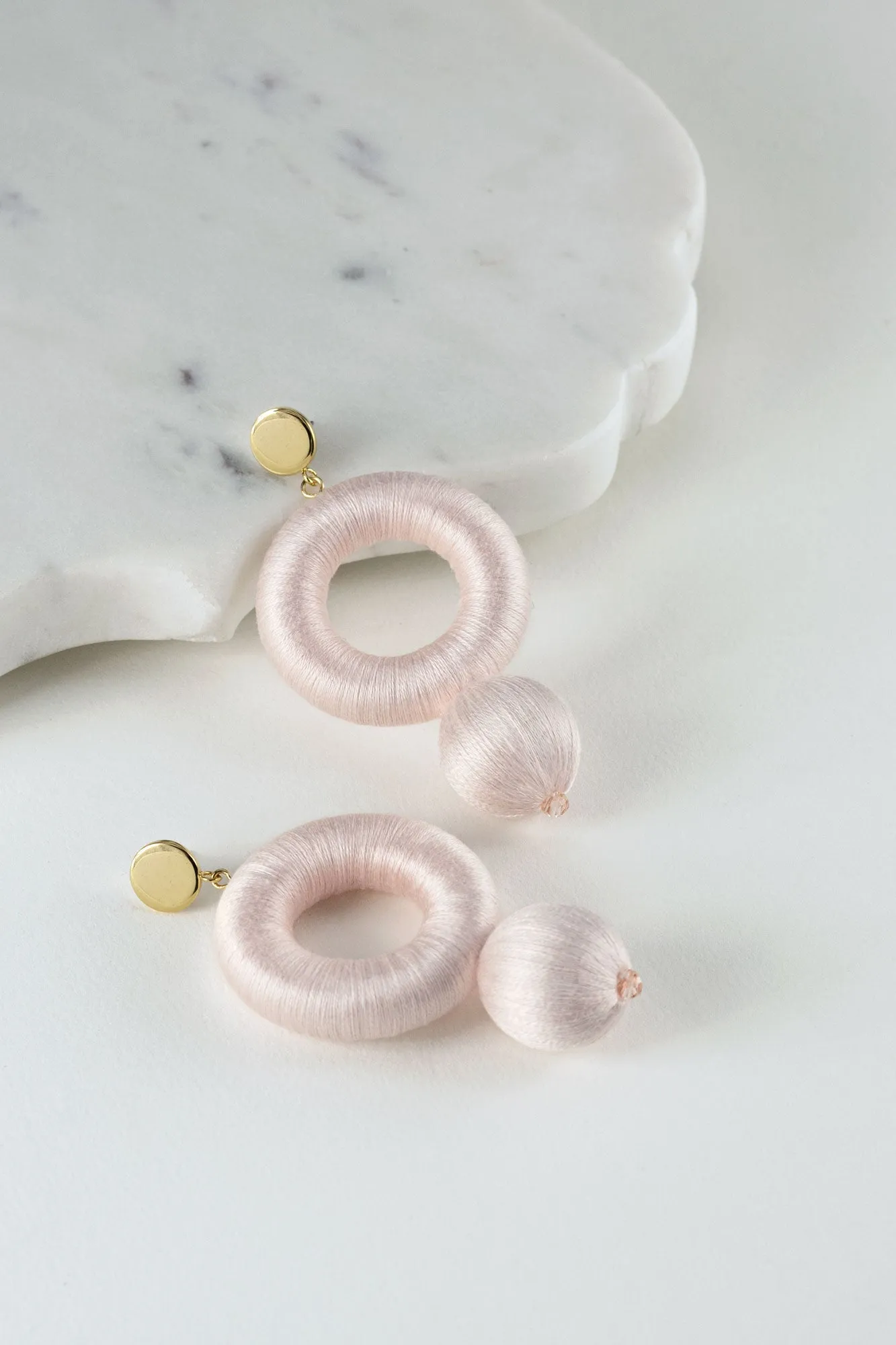 Saskia Earrings in Pastel Pink