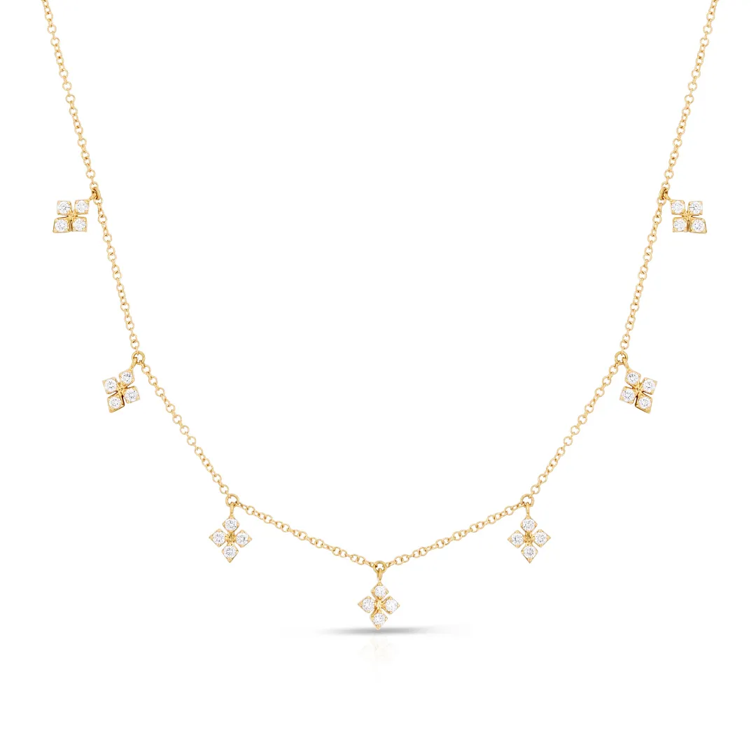 Scott Mikolay Celebration Rhombus Diamond Dangle Necklace - 7 Stations