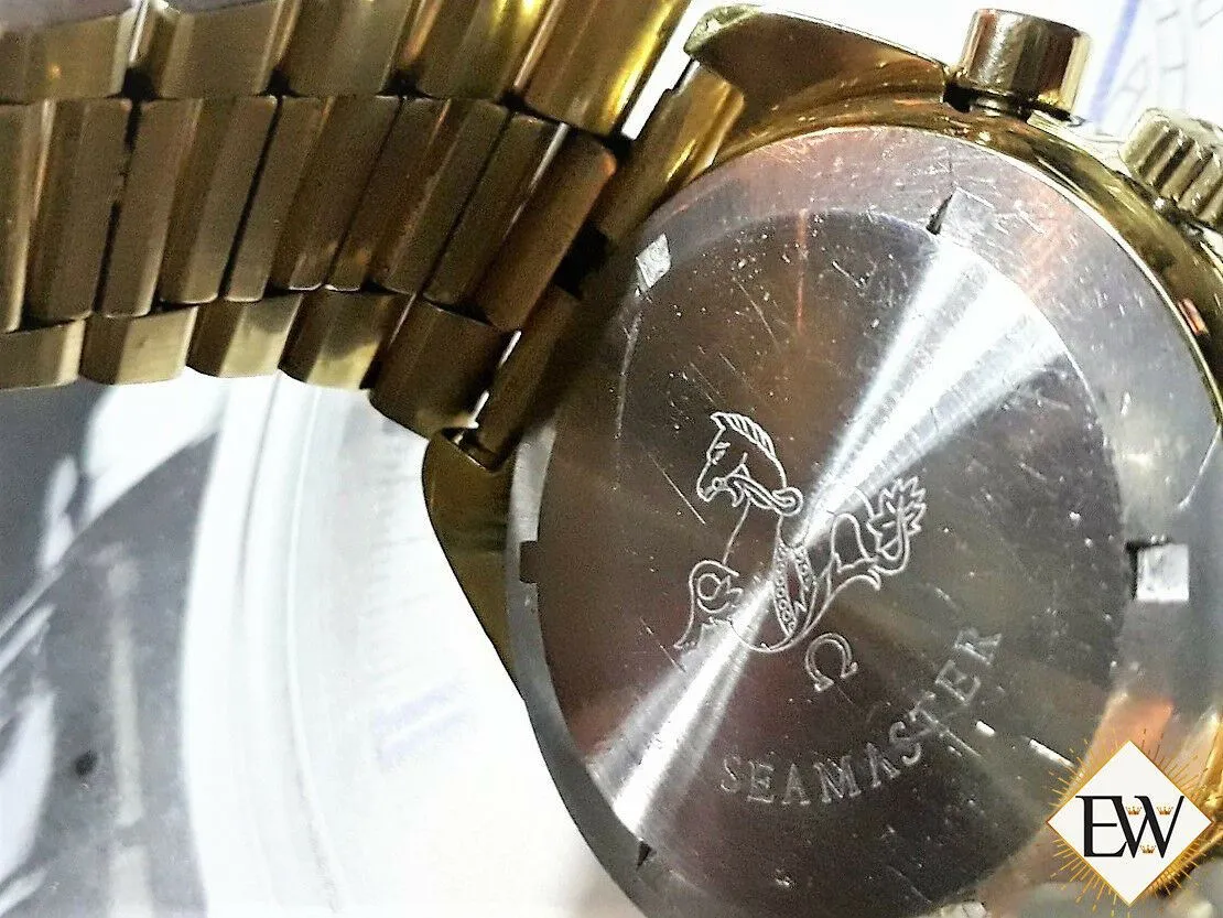 Serviced VINTAGE 1973 OMEGA SeaMaster 176.007 Cal 1040 Chronograph GOLD Watch
