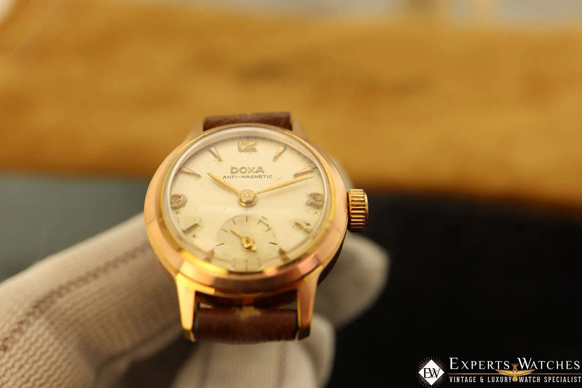 Serviced Vintage Doxa Anti-Magnetic Ladies Manual watch gold Plated Second hands