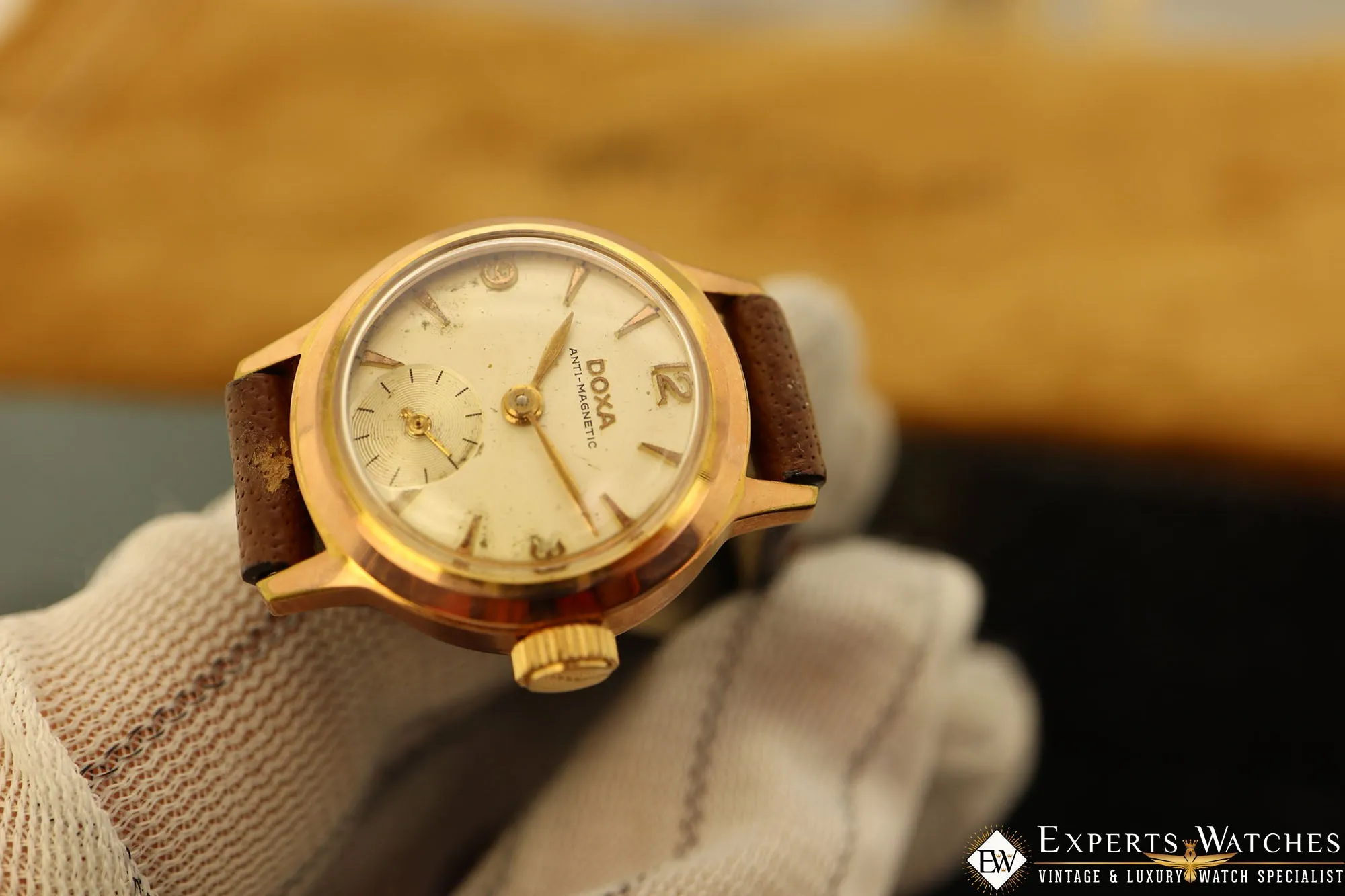 Serviced Vintage Doxa Anti-Magnetic Ladies Manual watch gold Plated Second hands