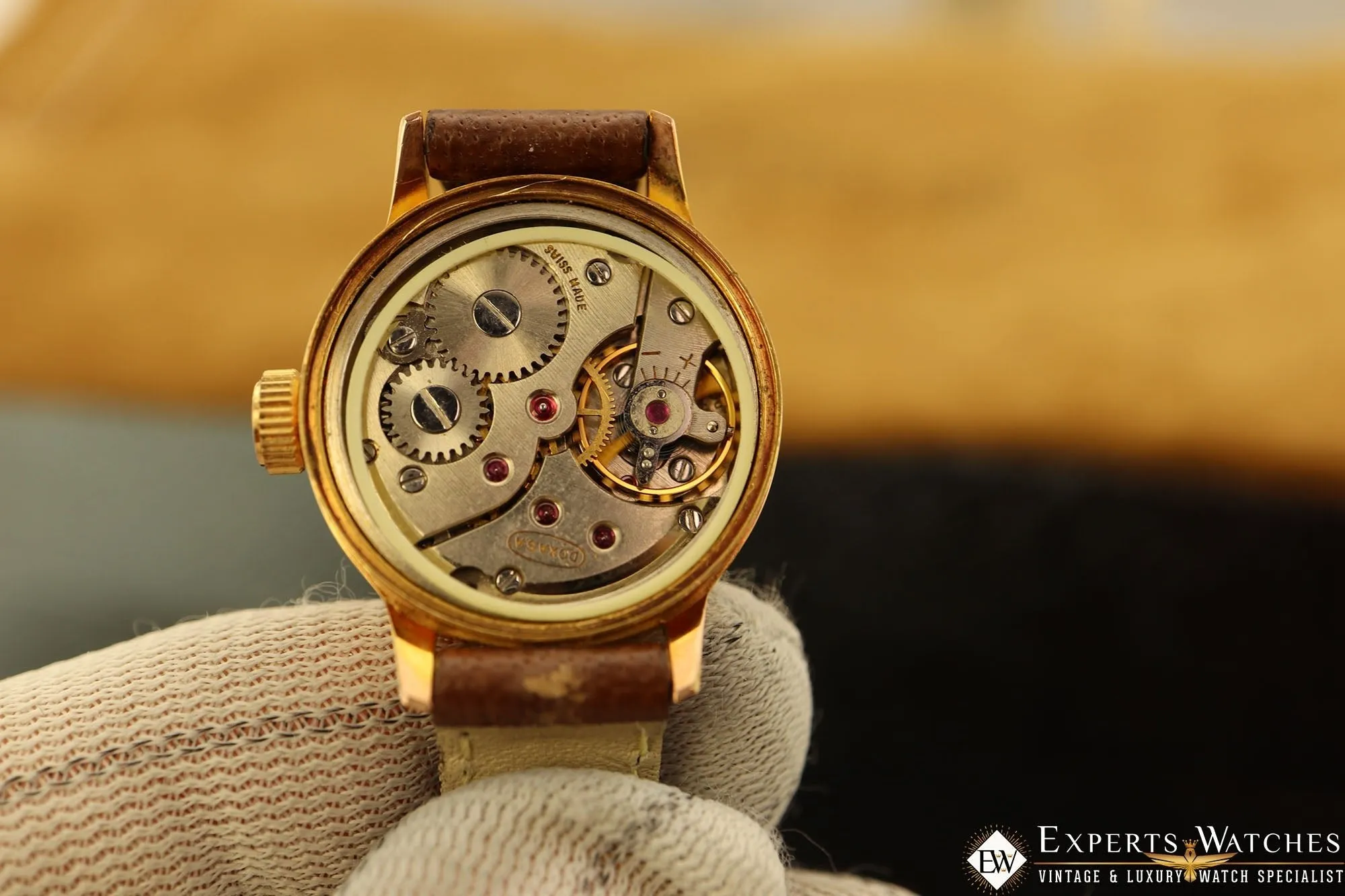 Serviced Vintage Doxa Anti-Magnetic Ladies Manual watch gold Plated Second hands