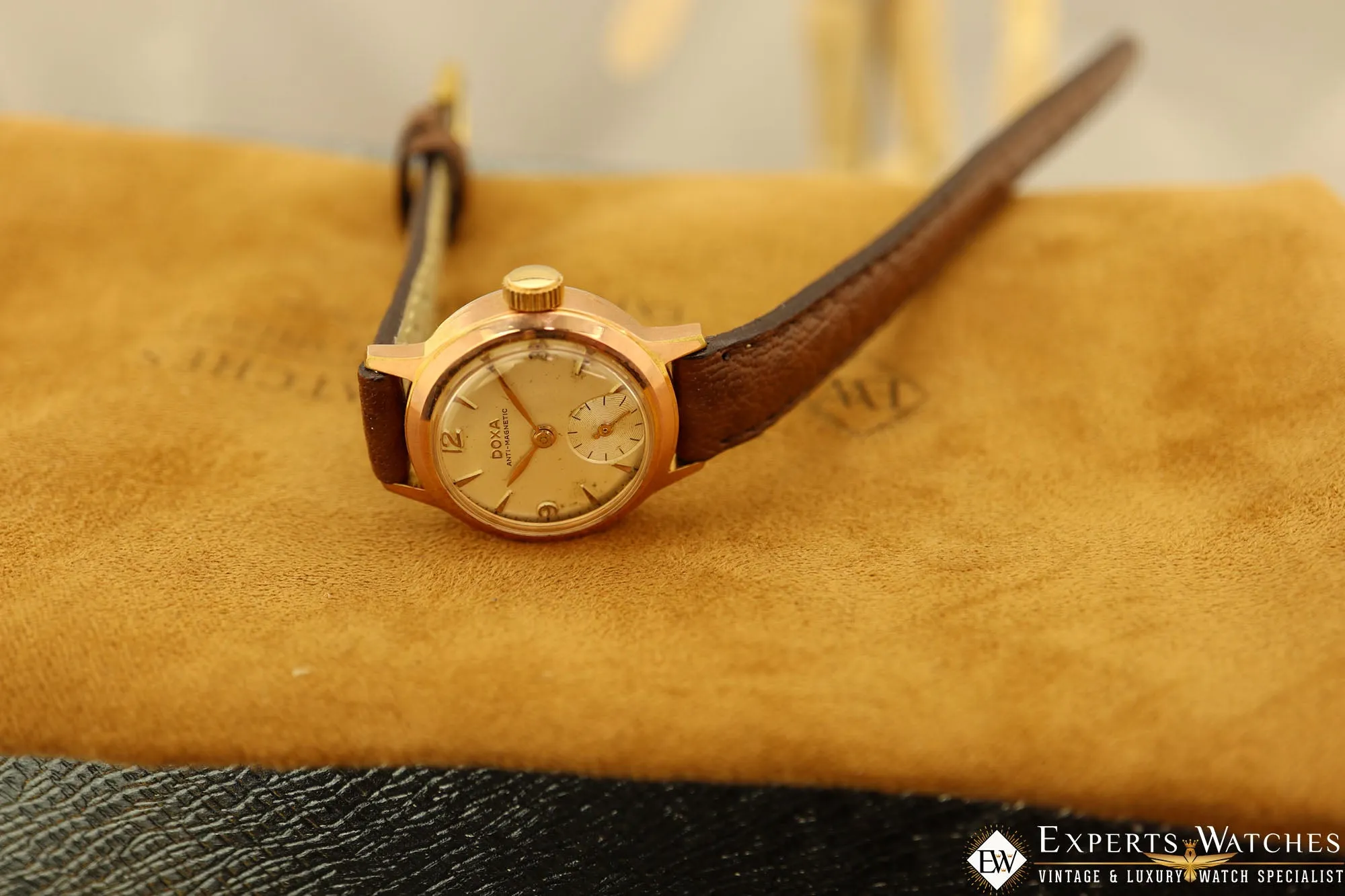 Serviced Vintage Doxa Anti-Magnetic Ladies Manual watch gold Plated Second hands