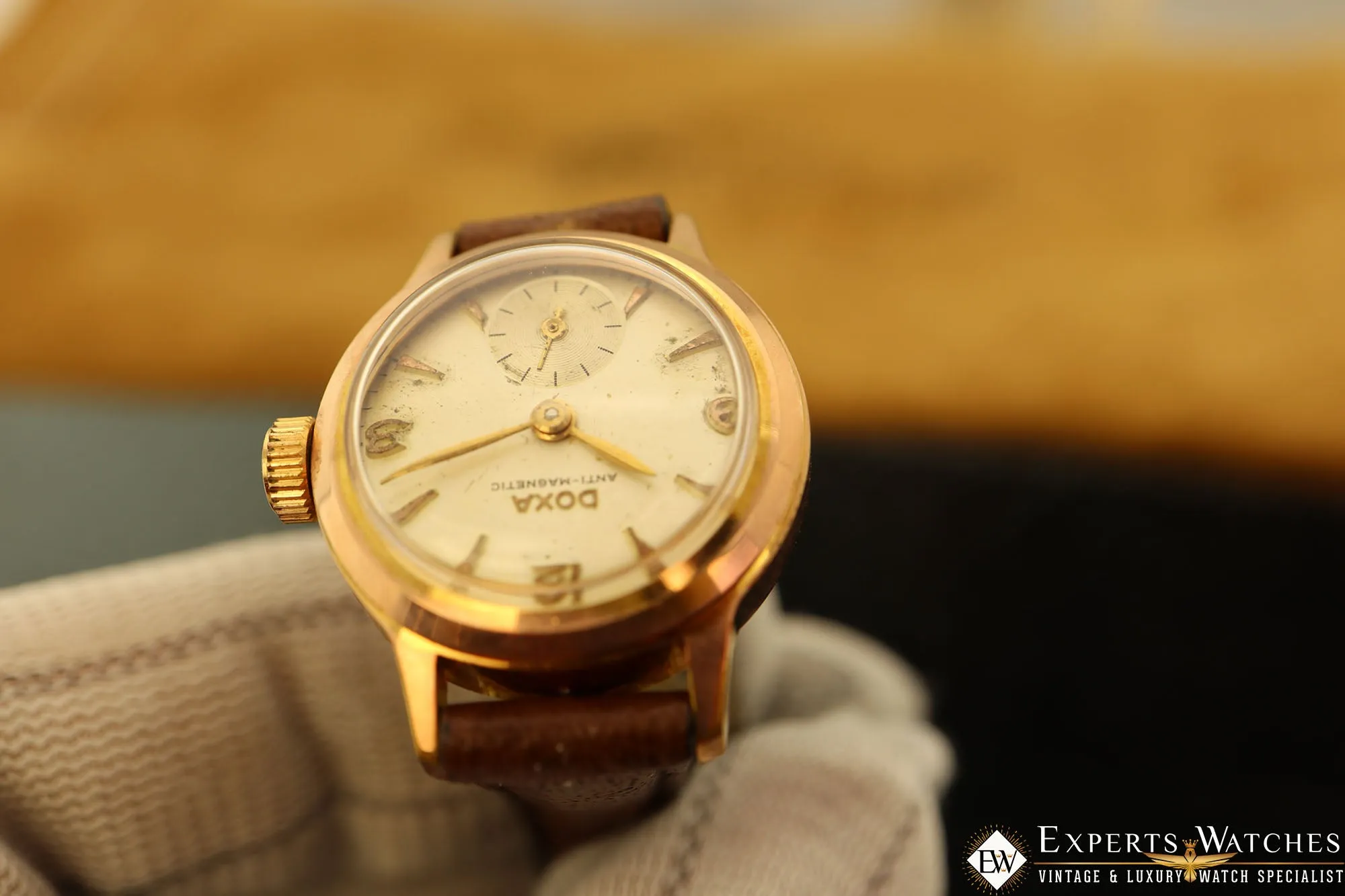 Serviced Vintage Doxa Anti-Magnetic Ladies Manual watch gold Plated Second hands
