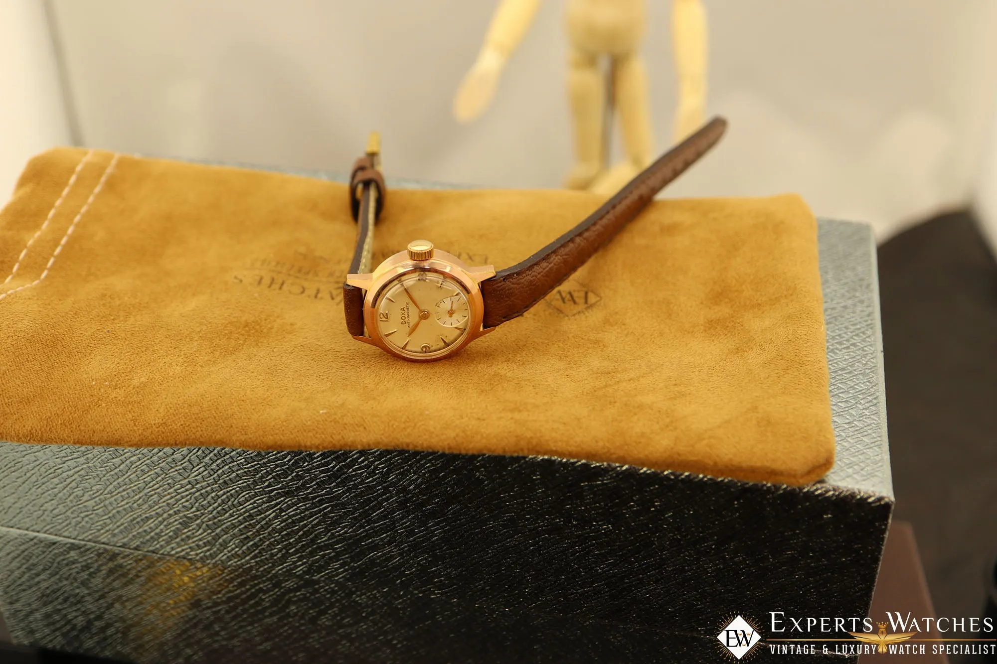 Serviced Vintage Doxa Anti-Magnetic Ladies Manual watch gold Plated Second hands