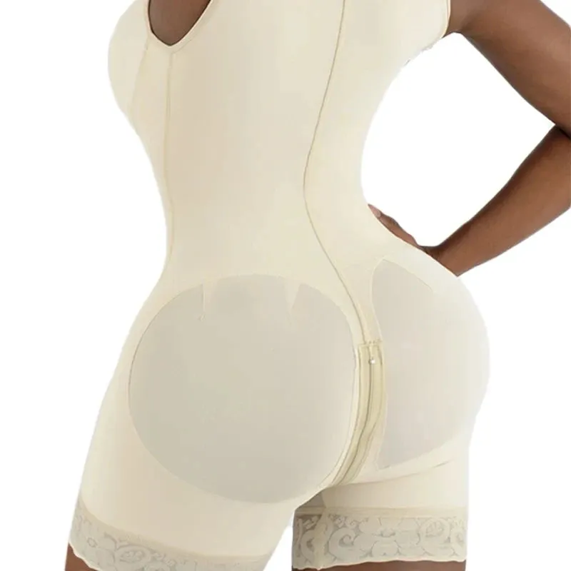 Shapewear High Compression Bodysuit Girdles with Brooches Bust for Daily and Post-Surgical Use Slimming Sheath Belly Women