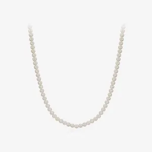 Signature. D Gold Pearl Necklace JDRNR4F836W (4mm)