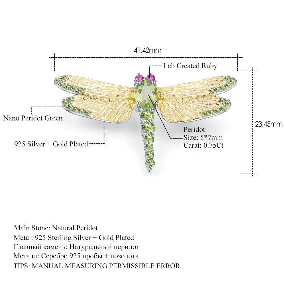 Silver Brooch "Dragonfly"