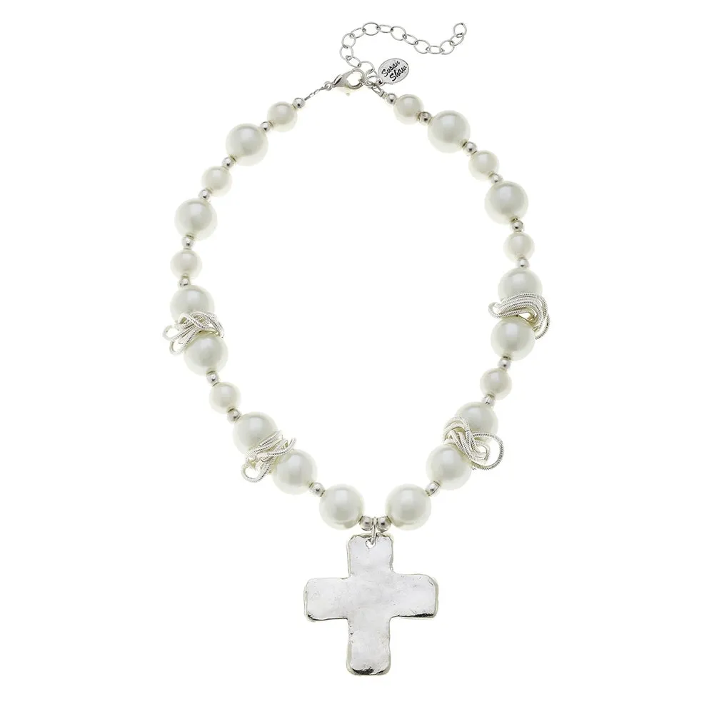 Silver Cross Necklace (3107ws)