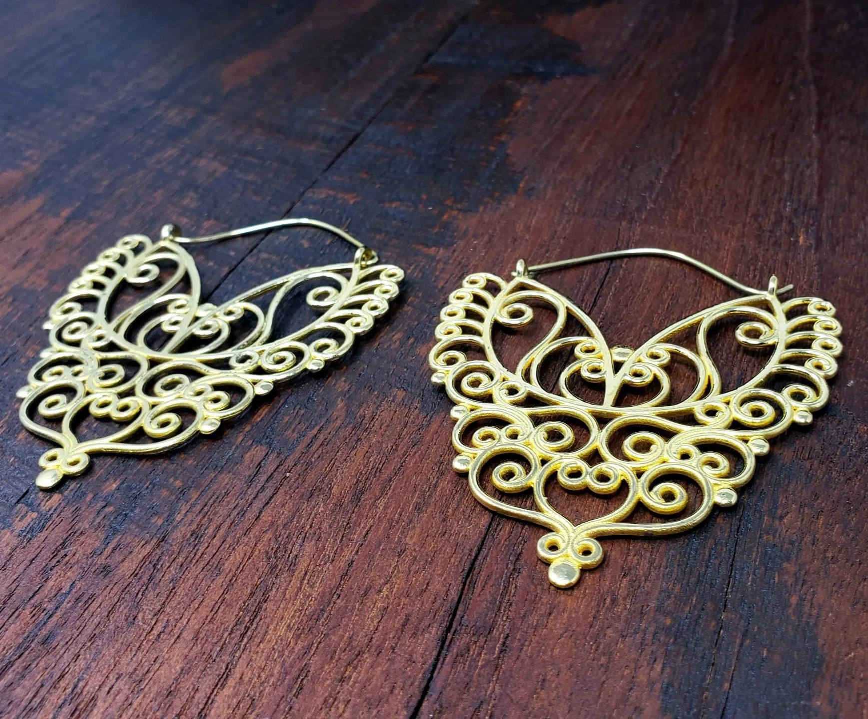 Silver Jayal Statement Hoop Earrings