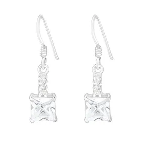 Silver Square Earrings