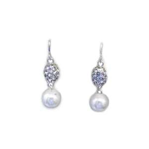 SILVER WHITE EARRINGS  #HNE76927_SIL-WHT