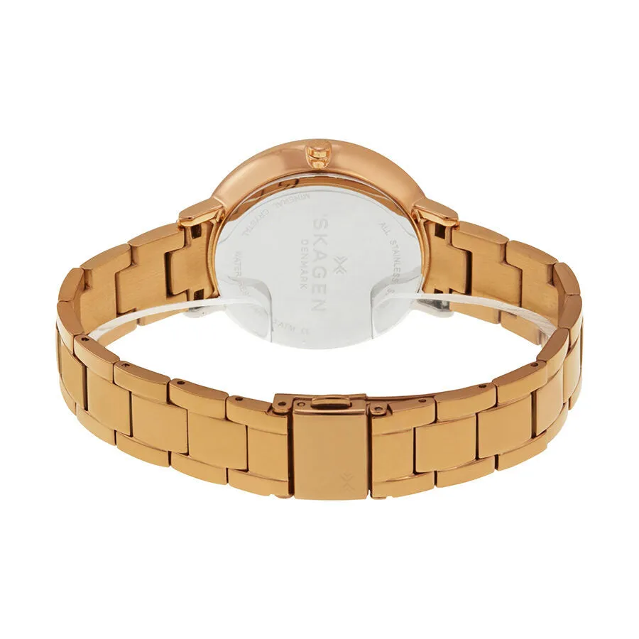 Skagen Ditte Silver Dial Rose Gold-tone Stainless Steel Ladies Watch SKW2331