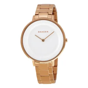 Skagen Ditte Silver Dial Rose Gold-tone Stainless Steel Ladies Watch SKW2331