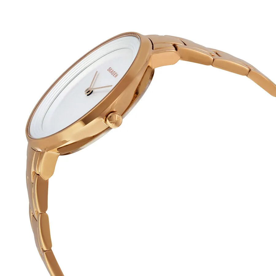 Skagen Ditte Silver Dial Rose Gold-tone Stainless Steel Ladies Watch SKW2331