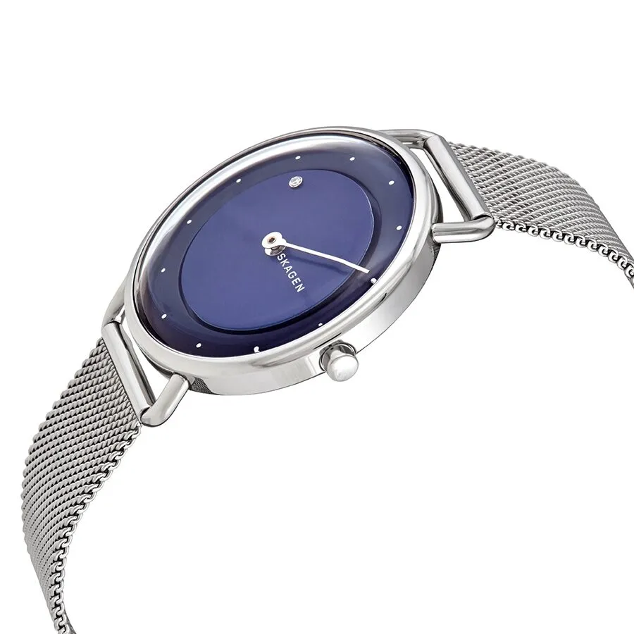 Skagen Horizont Rotating Diamond Quartz Blue Dial Ladies Watch SKW2738