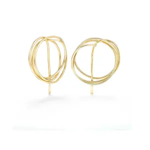 Sketched Post Hoop Earrings