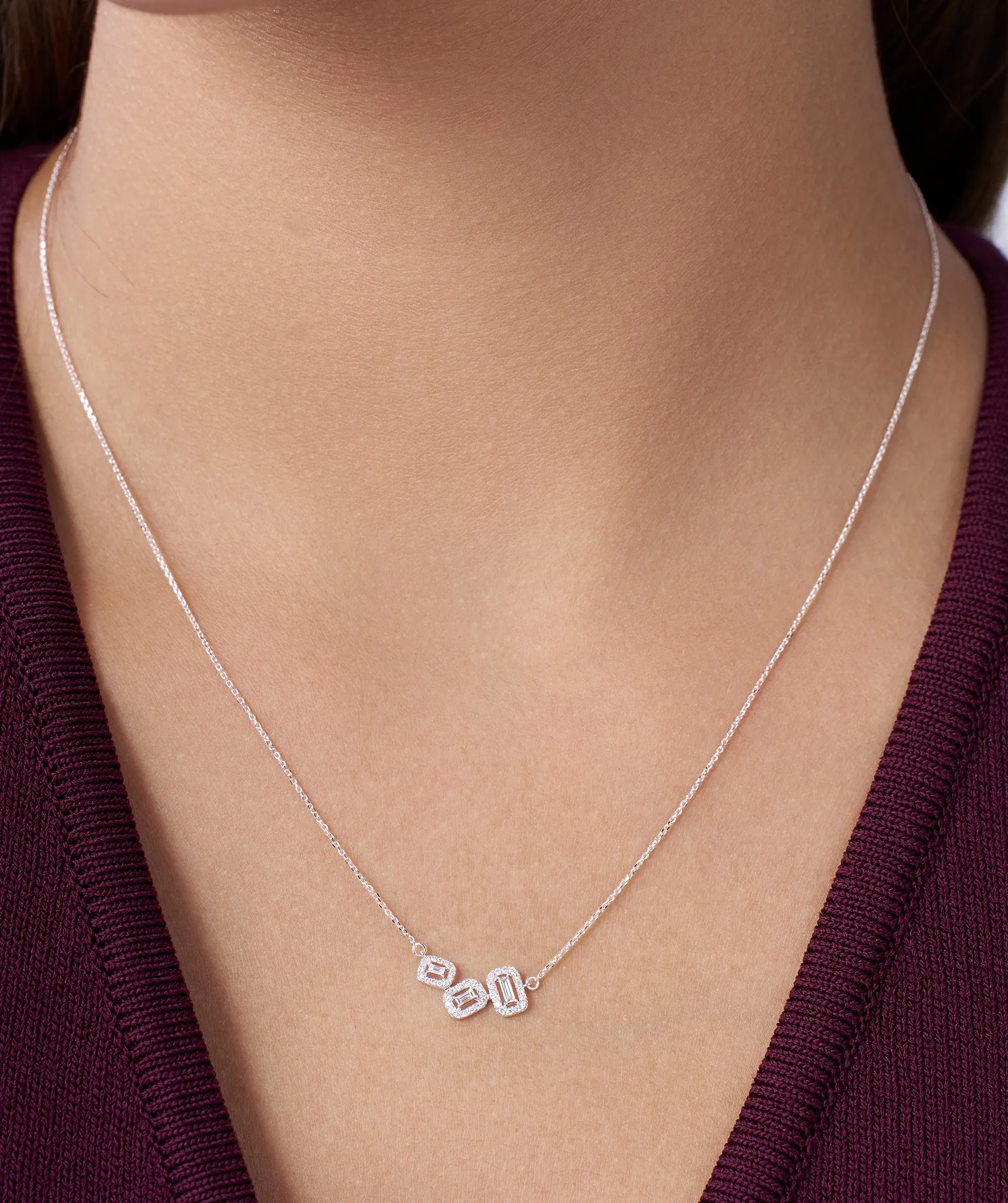 Sleek Diamond Sophistication Necklace