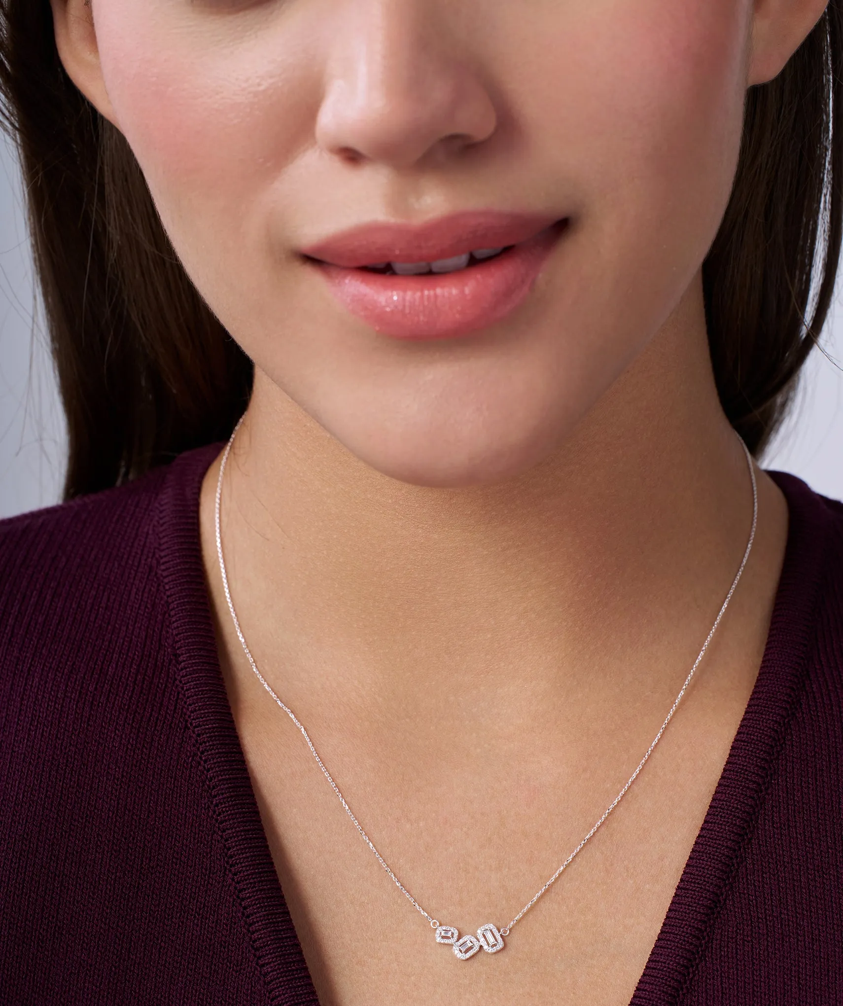 Sleek Diamond Sophistication Necklace