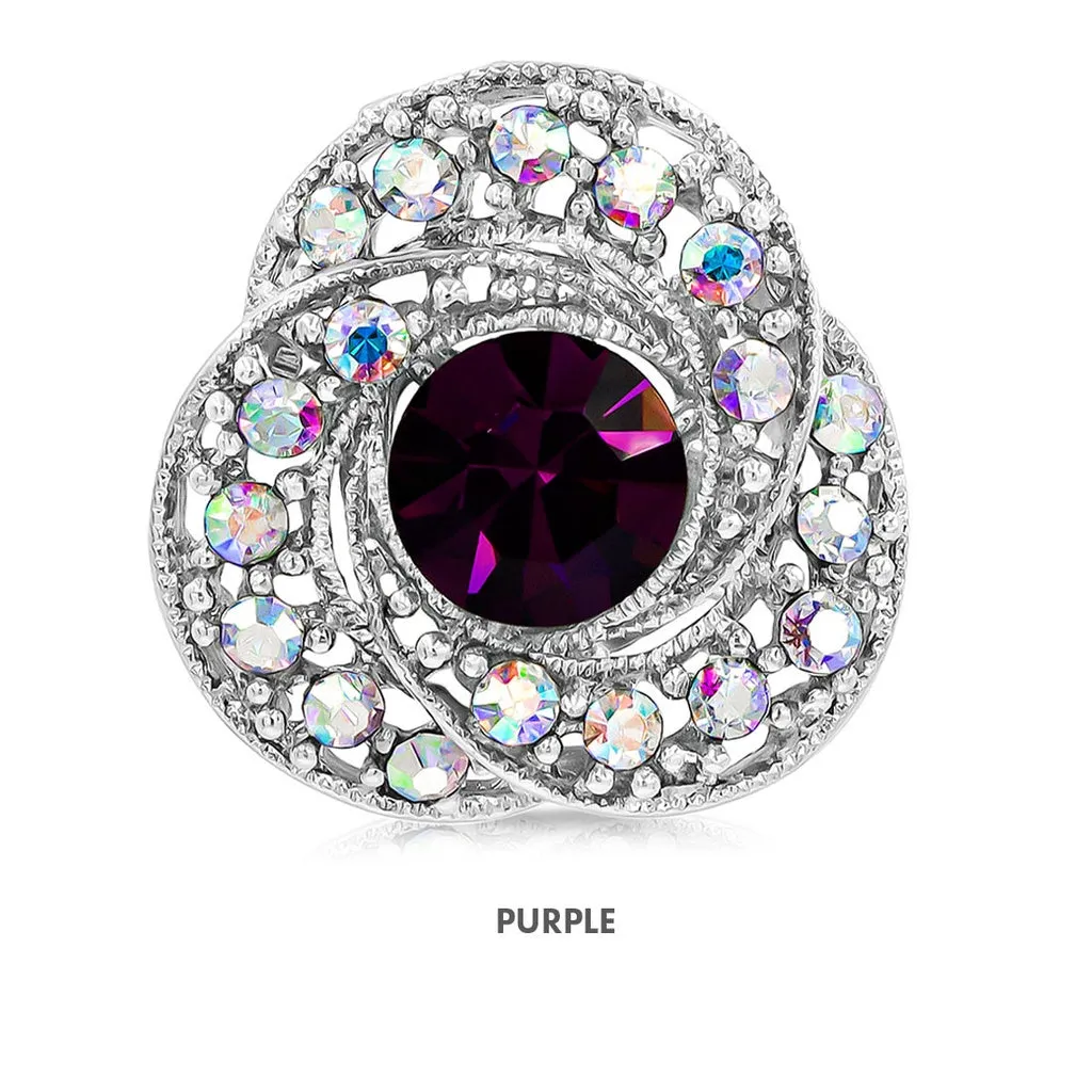 SO SEOUL Jewellery's Enchanted Crystal Swirl Brooch Collection
