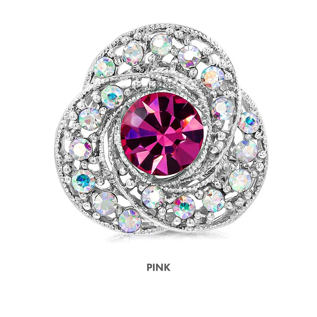 SO SEOUL Jewellery's Enchanted Crystal Swirl Brooch Collection
