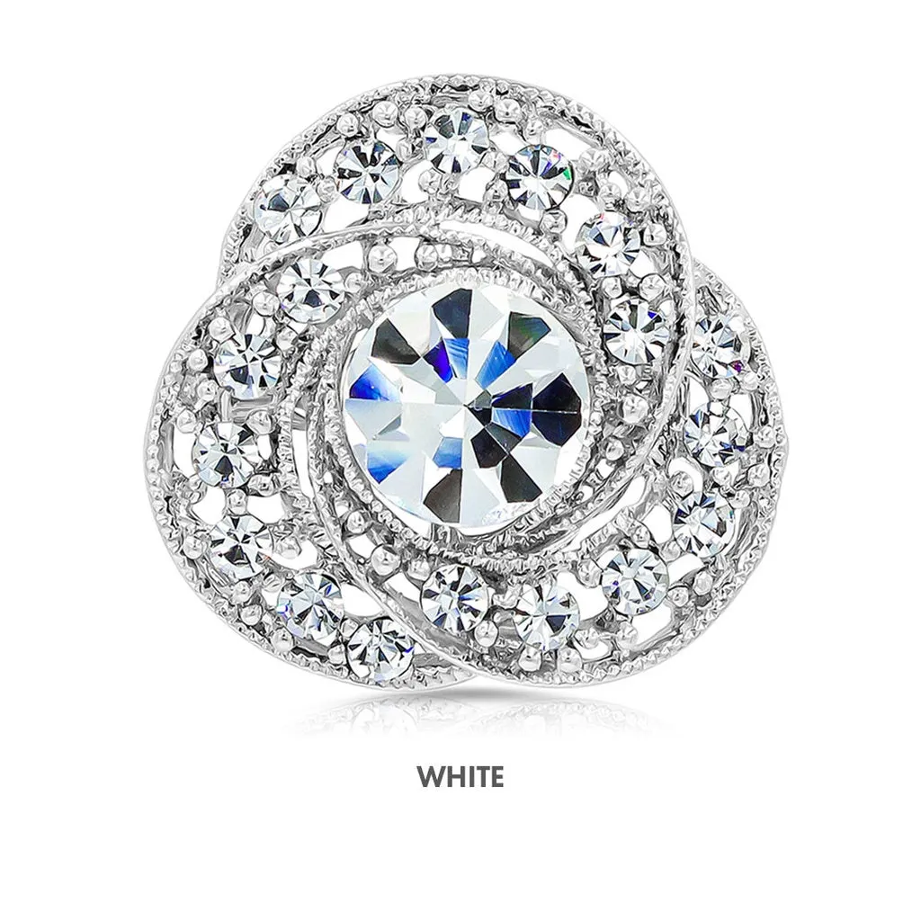 SO SEOUL Jewellery's Enchanted Crystal Swirl Brooch Collection