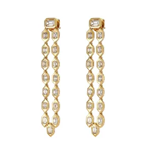 Solaire Alize Drop Diamond Earrings