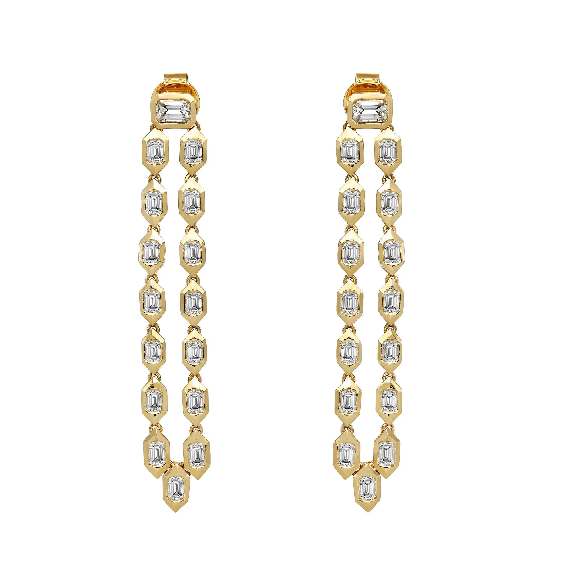 Solaire Alize Drop Diamond Earrings