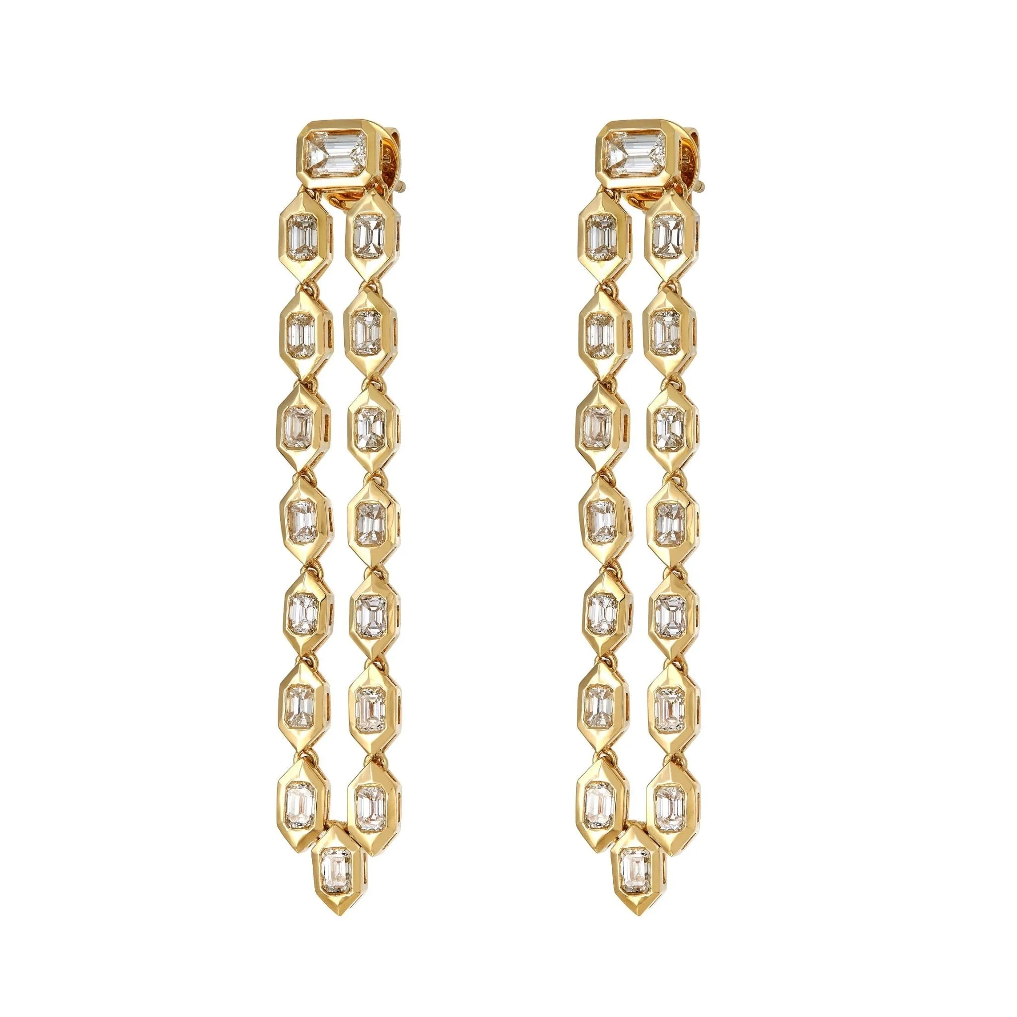 Solaire Alize Drop Diamond Earrings