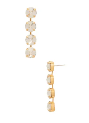 Sorrelli Mara Statement Earrings - Matte Gold Crystal