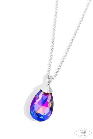 Spellbinding Sparkle - Multi - Oversized Oil Spill Teardrop Paparazzi Long Necklace