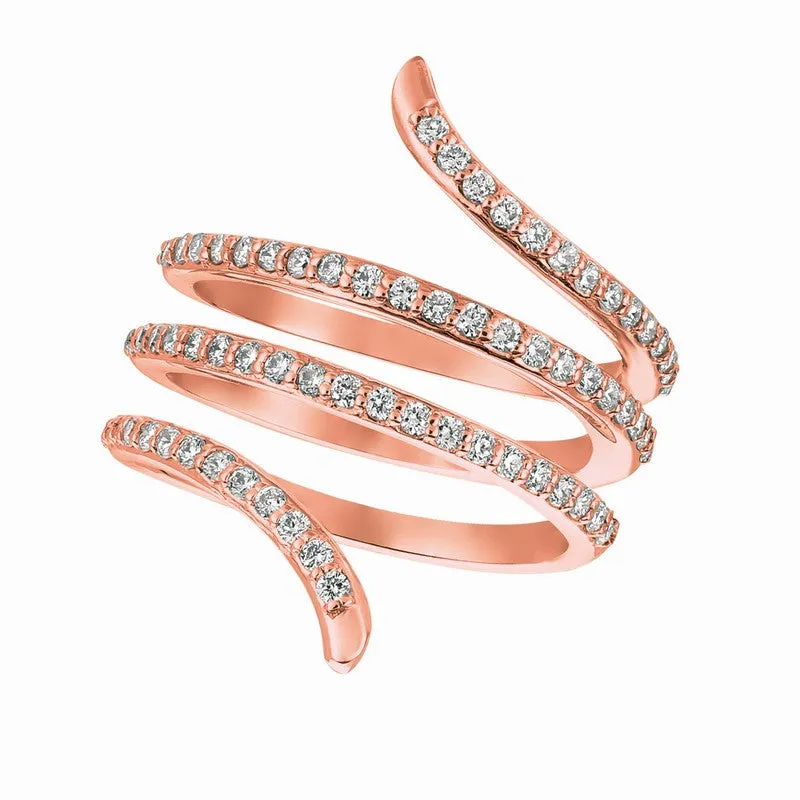 ‘SPIRAL’ DIAMOND RING 14K GOLD (0.75 CTW)
