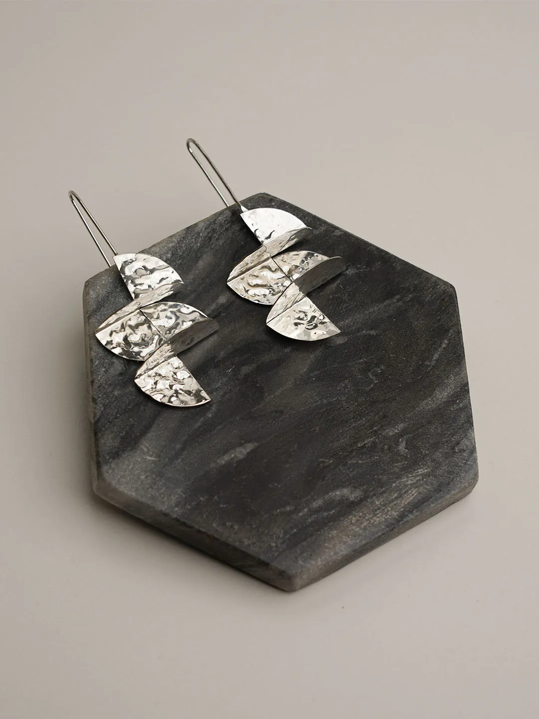 Spiral Silver Brass Earring