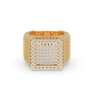Square Shaped Princess Cut Ring