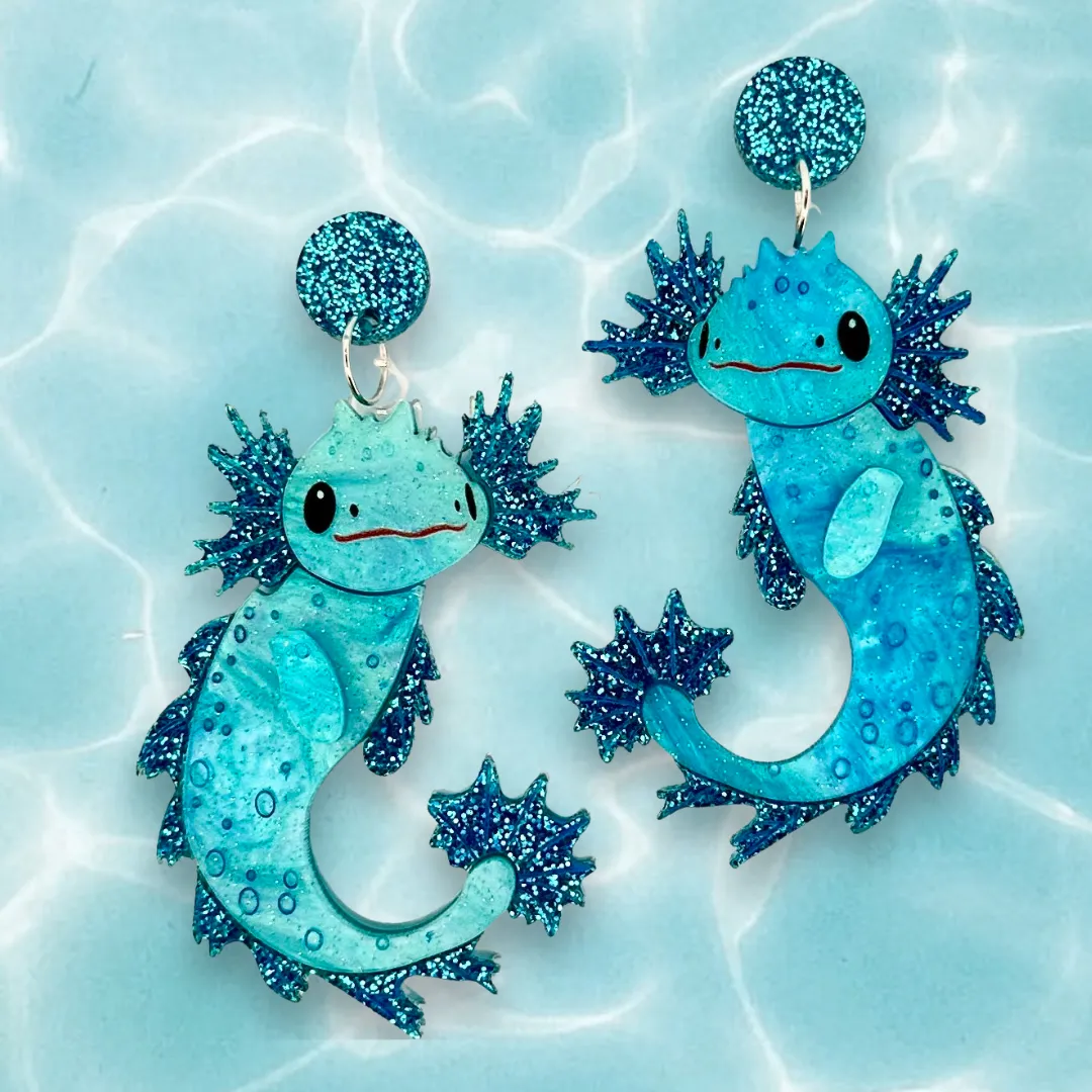 Squish Axolotl - earrings - Set of 2
