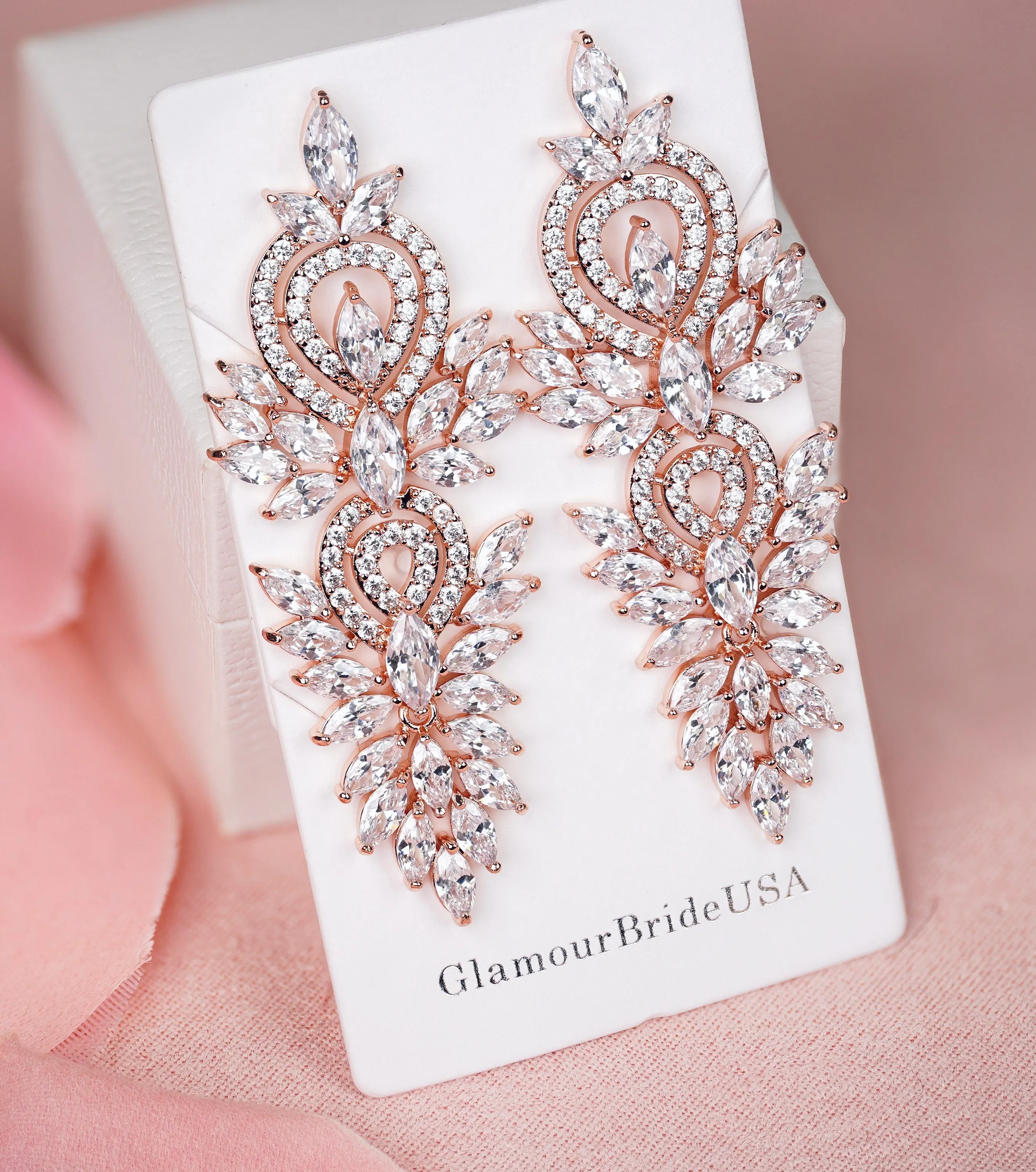 Statement Long Party Earrings - Sara