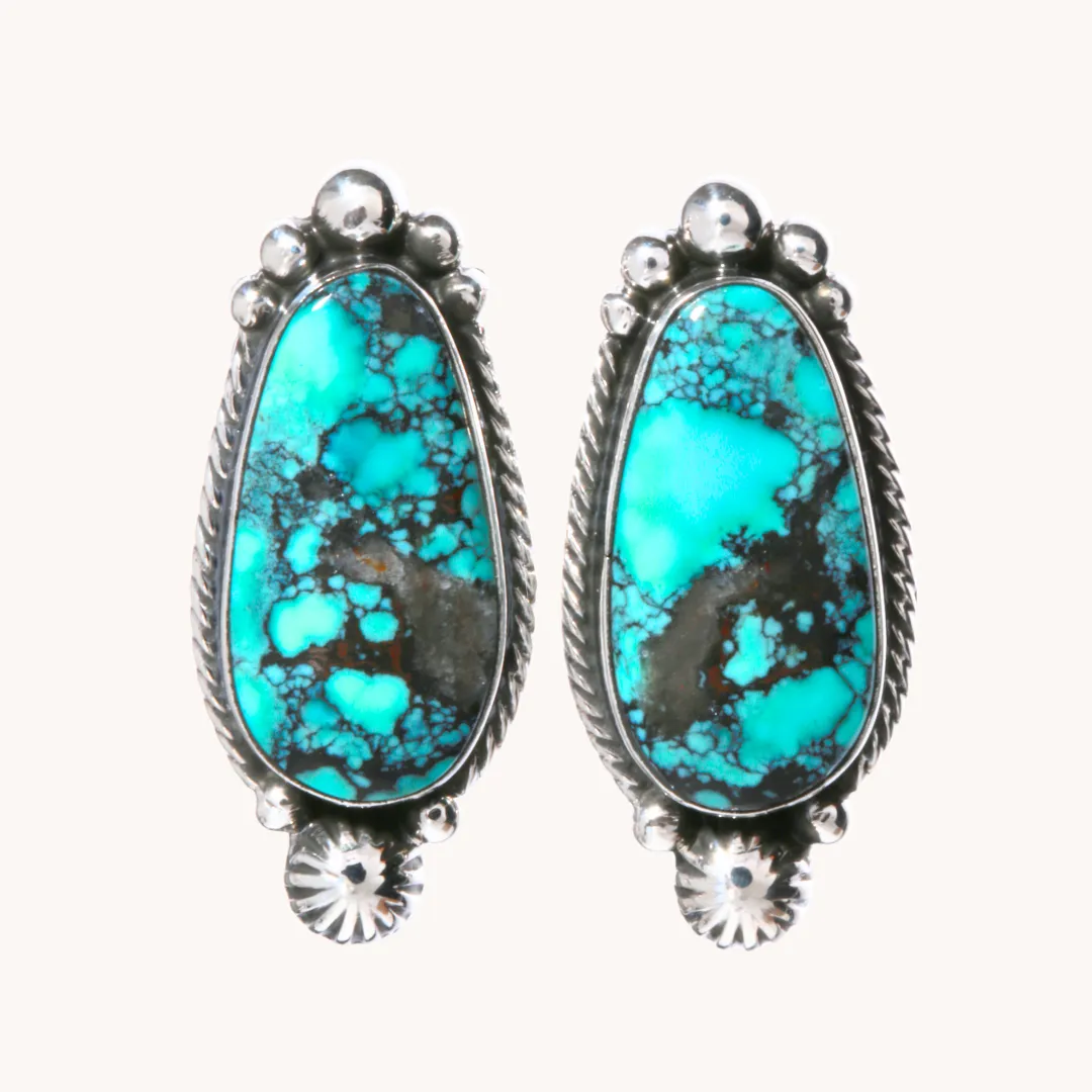 Statement Turquoise Post Earrings
