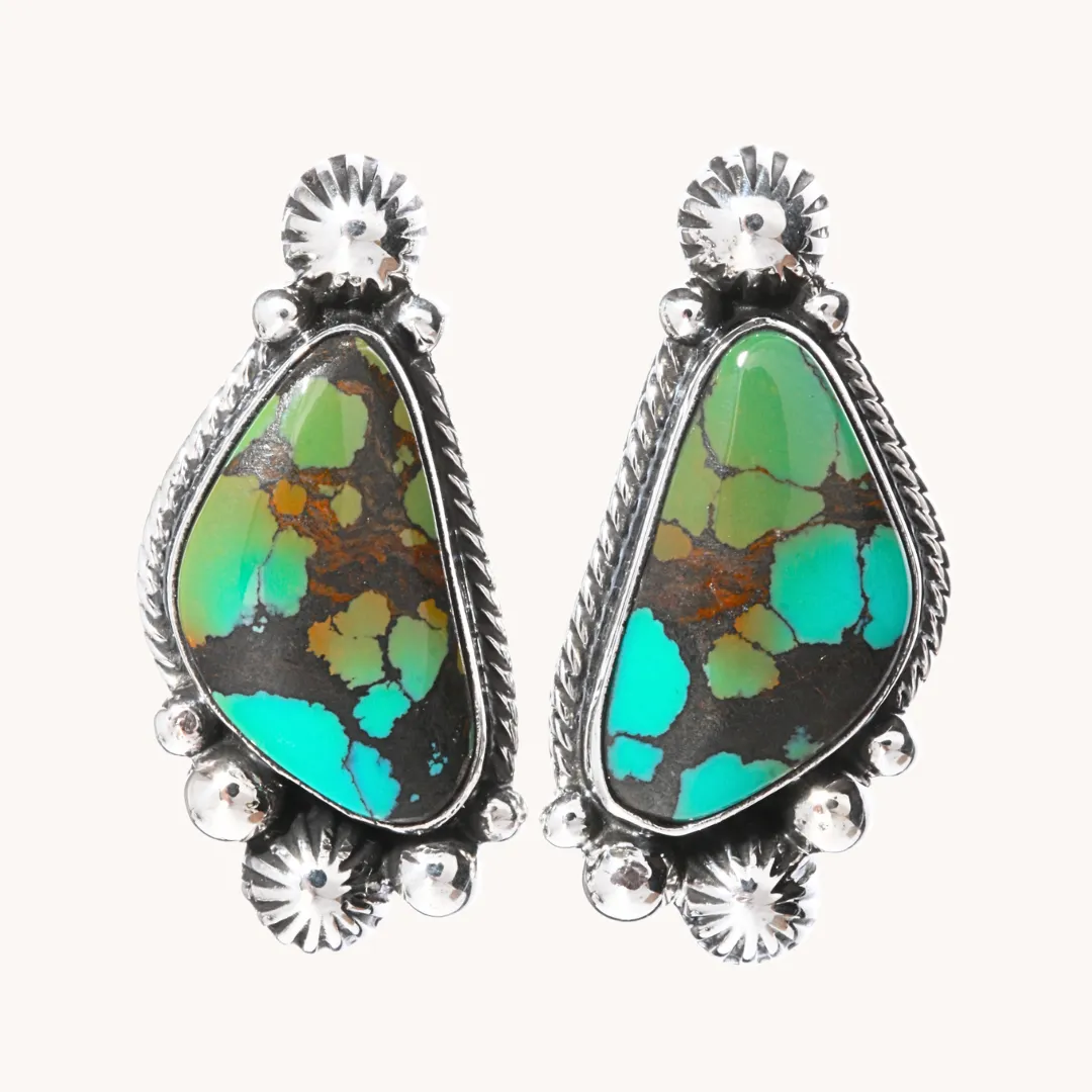 Statement Turquoise Post Earrings
