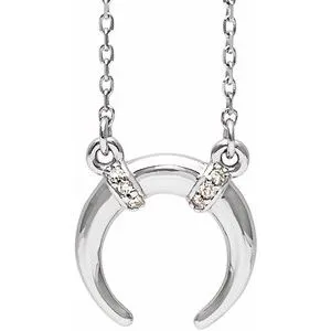 Sterling Silver .03 CTW Diamond 16-18" Necklace