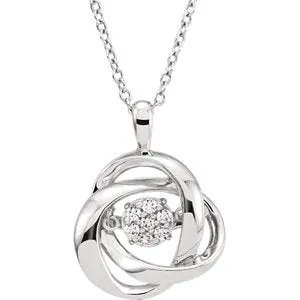 Sterling Silver 1/10 CTW Diamond Mystara® 18" Necklace