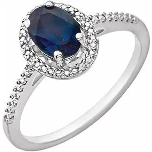 Sterling Silver Lab Created Alexandrite & .01 CTW Diamond Ring