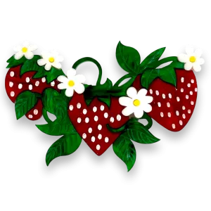 Strawberry bunch 🍓 - brooch