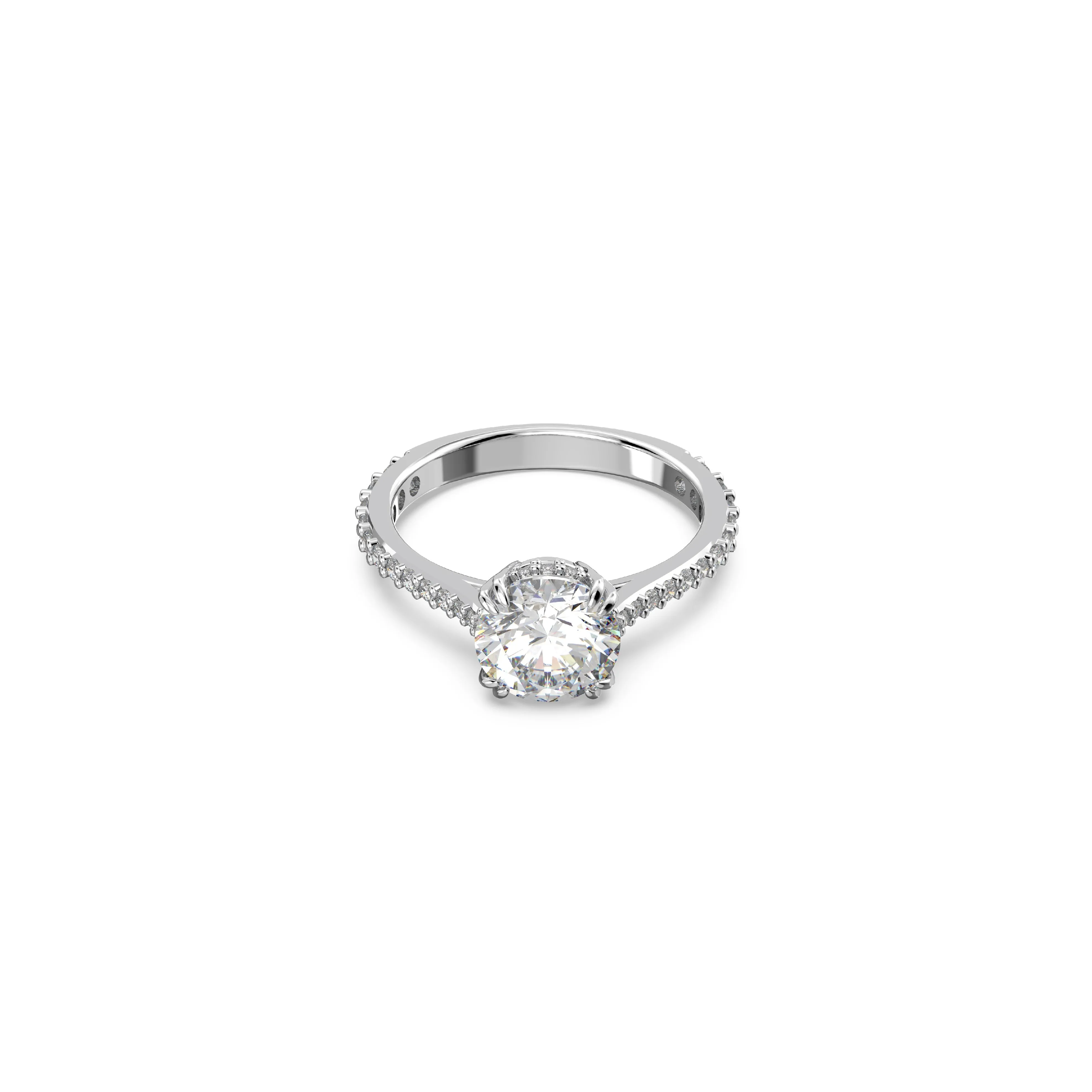 Swarovski Constella Princess Cut Rhodium Cocktail Ring